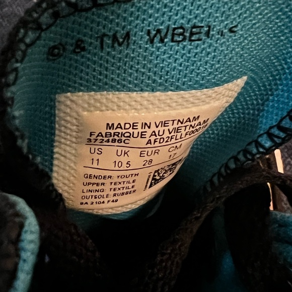 Converse Boys CT All Star High Space Jam 372486F Black Casual Shoes Youth Size11 - Picture 4 of 6